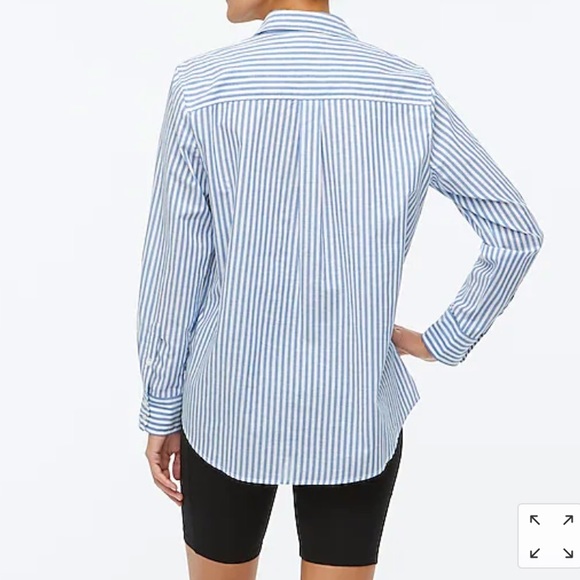 NWT J Crew Factory High-low relaxed button-up top - Picture 3 of 5